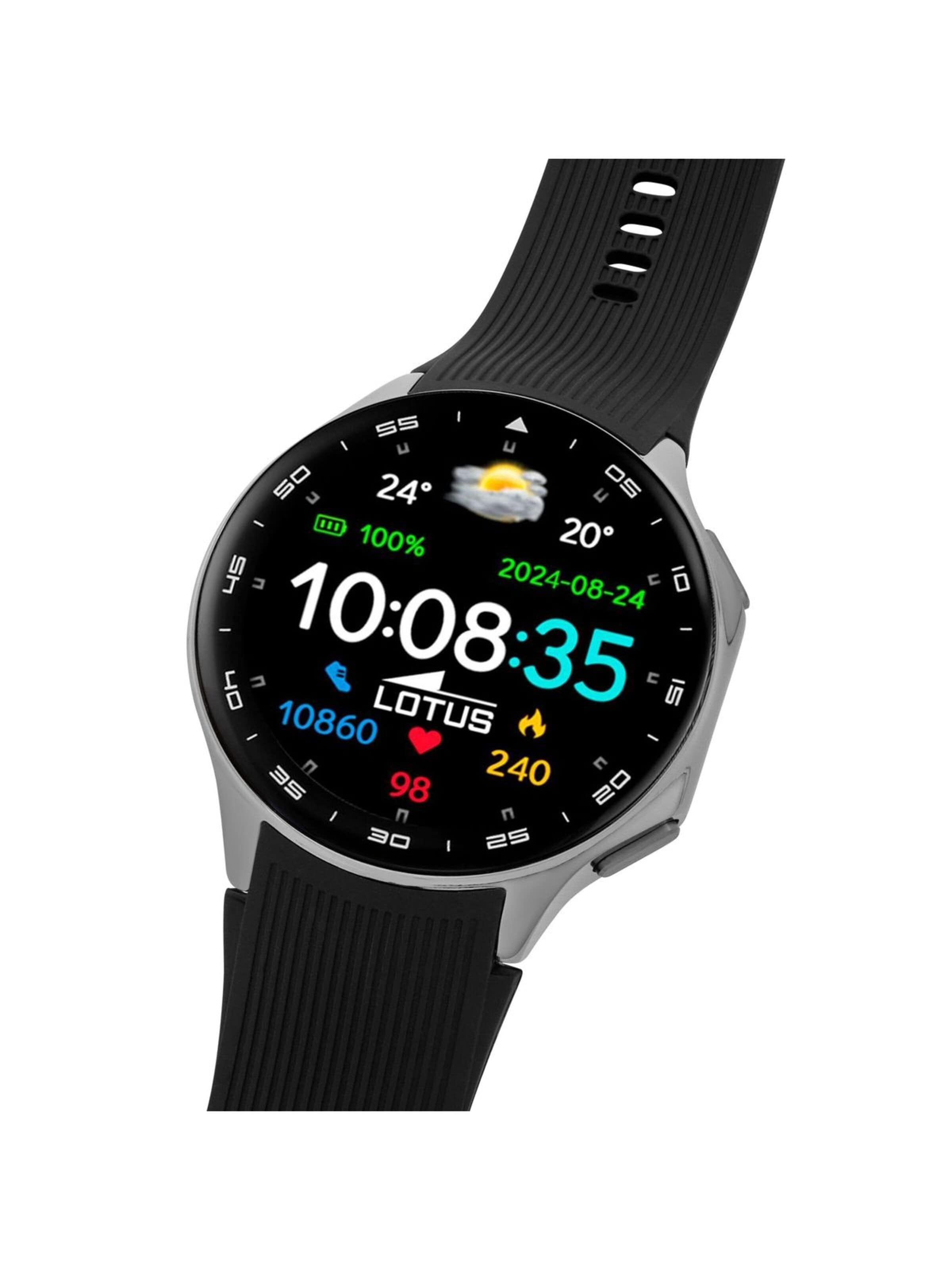 Montre digitale Lotus en noir