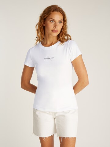 Calvin Klein JeansMajica - bijela boja: prednji dio