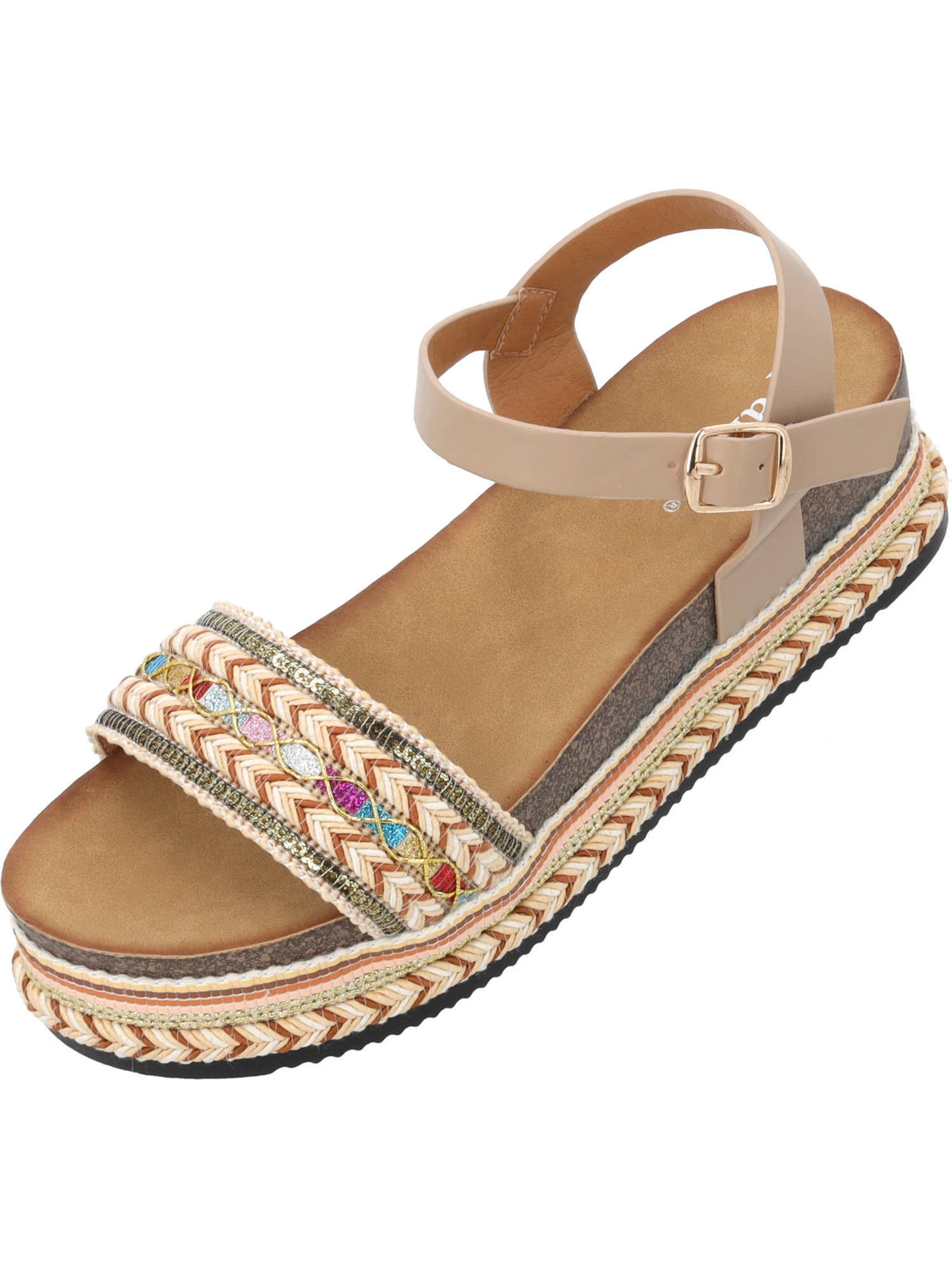Palado Sandal in Beige: front