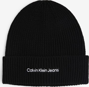 Căciulă de la Calvin Klein Jeans pe negru: față