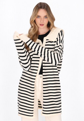 DreiMaster Vintage Πλεκτή ζακέτα σε μαύρο: μπροστά