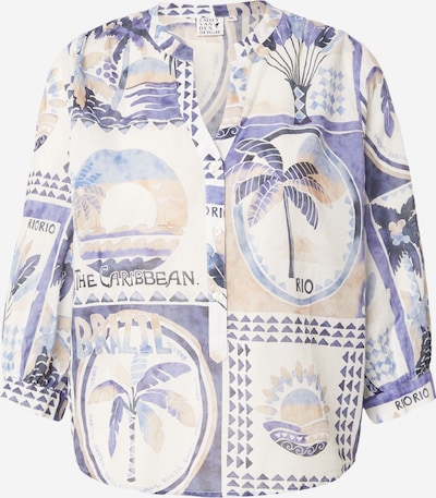 Emily Van Den Bergh Bluse in sand / indigo / himmelblau / pfirsich, Produktansicht
