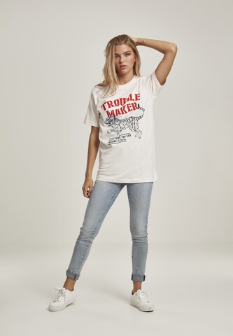 T-shirt 'Troublemaker' Merchcode en blanc