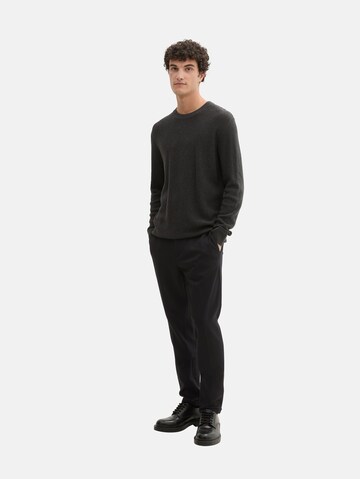 Coupe slim Pantalon chino TOM TAILOR DENIM en noir