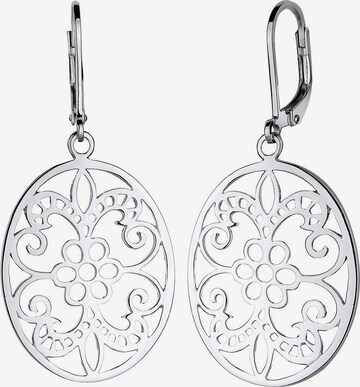 ELLI Earrings 'Ornament' in Silver: front