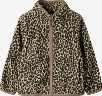 NAME IT Fleecejacke 'NMFMEEKO' in Grau: Vorderseite