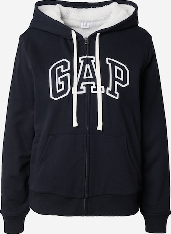 GAP Кофта на молнии в Черный: спереди