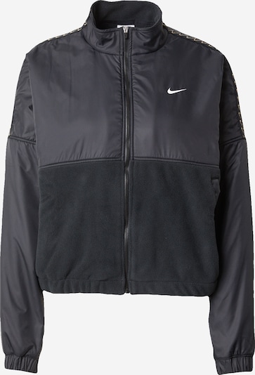 NIKE Functionele fleece jas 'ONE' in de kleur Goudgeel / Zwart / Wit, Productweergave