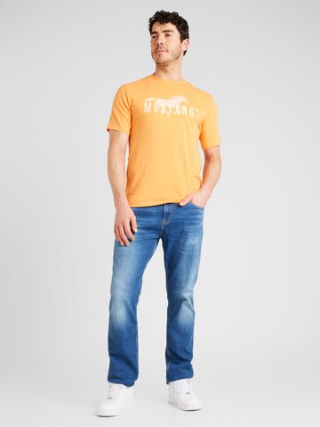 MUSTANG T-Shirt 'Austin' in Orange