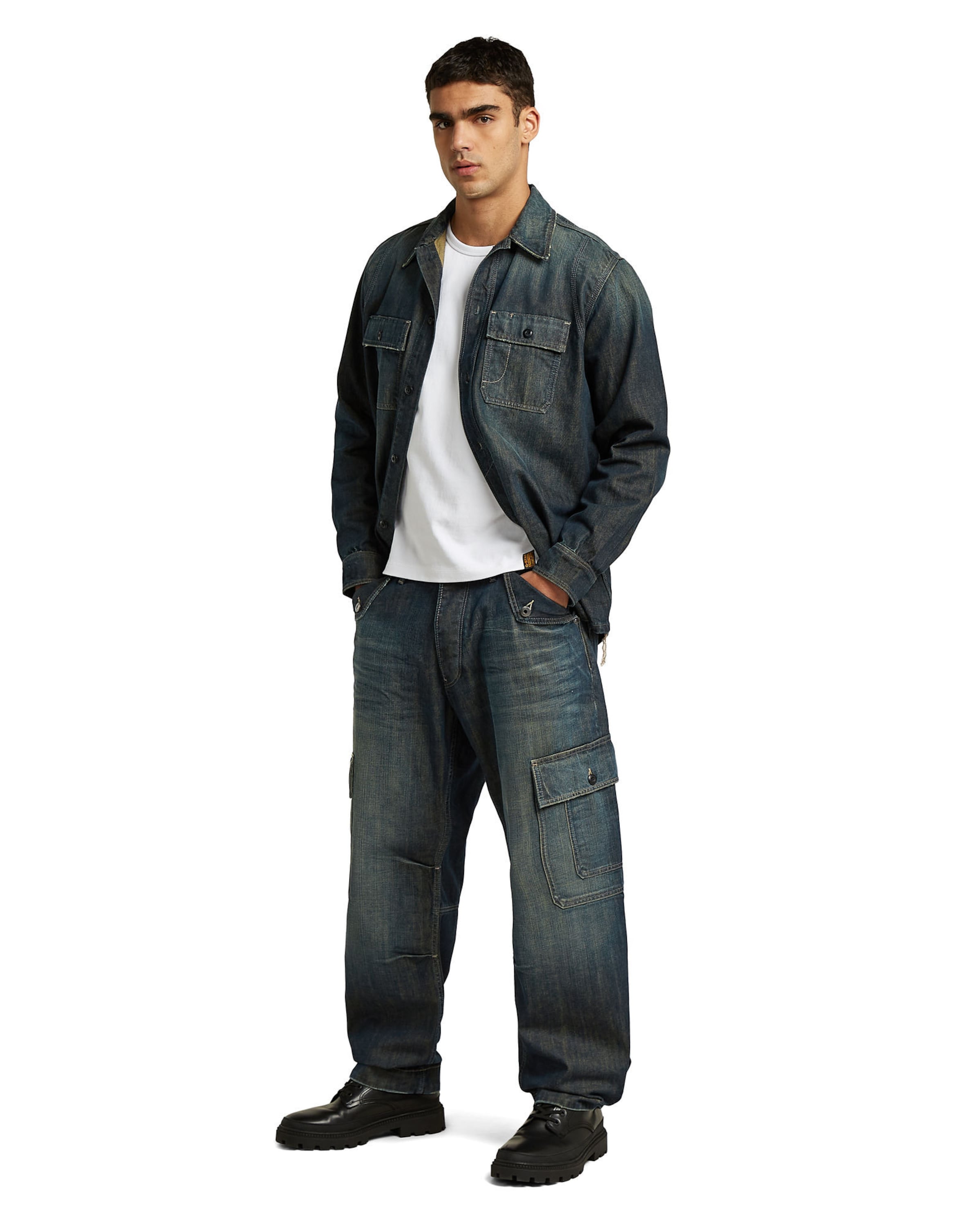 G-STAR Loosefit Jeans-Cargo pant ' ' in Blau: Vorderseite