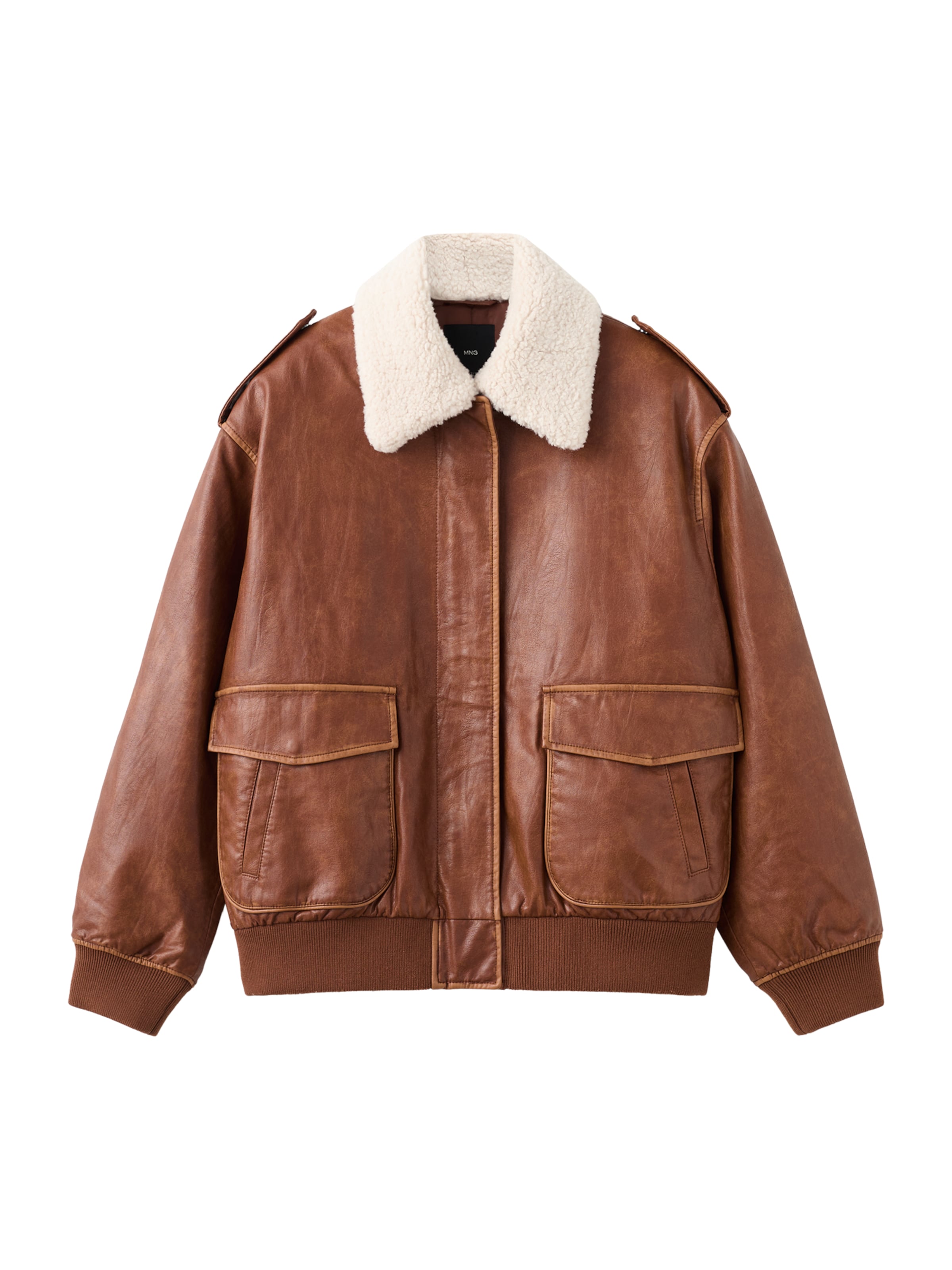 Veste mi-saison 'DUERO' MANGO en marron : devant