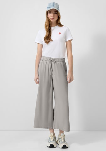Wide Leg Pantalon QS en gris : devant