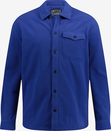 STHUGE Comfort fit Button Up Shirt in Blue: front