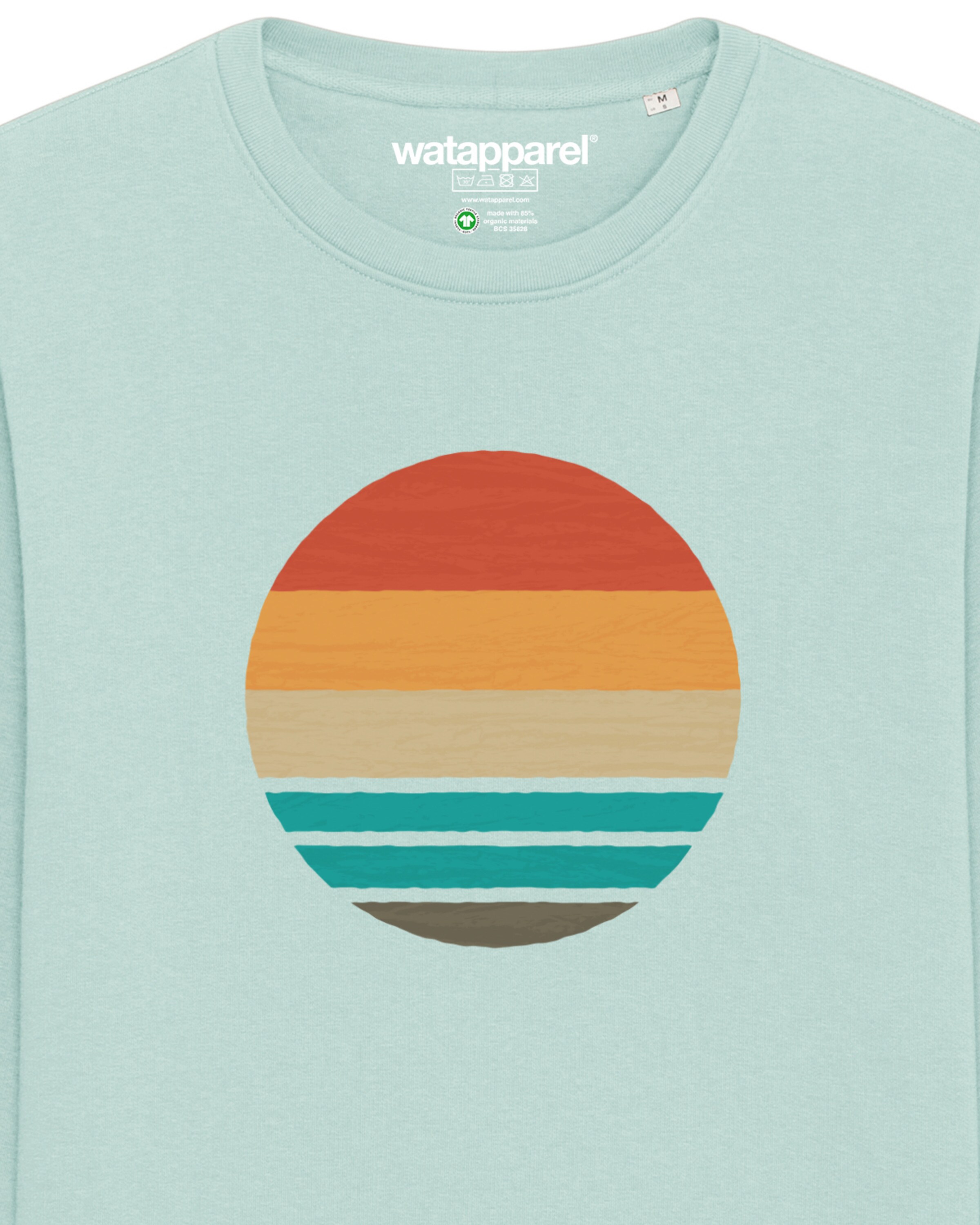 Sweat-shirt 'Retro Sunset Ocean' Watapparel en bleu