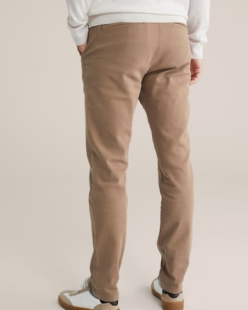 WE Fashion Слим Брюки-чинос в Коричневый