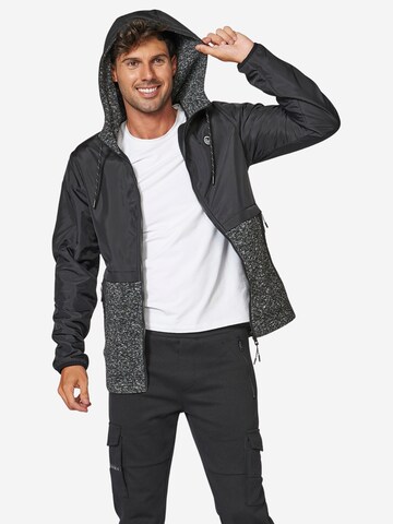 KOROSHI Sweatjacke in Schwarz