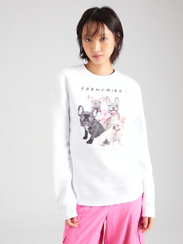 EINSTEIN & NEWTON Sweatshirt 'Frenchies Klara Geist' i hvit: forside