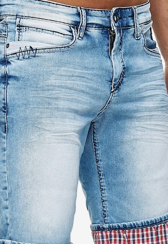 Rusty Neal Regular Jeans-Shorts 'Dunster' in Blau