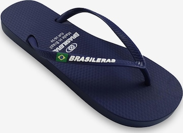 Infradito 'Classic SS19' di Brasileras in blu: frontale
