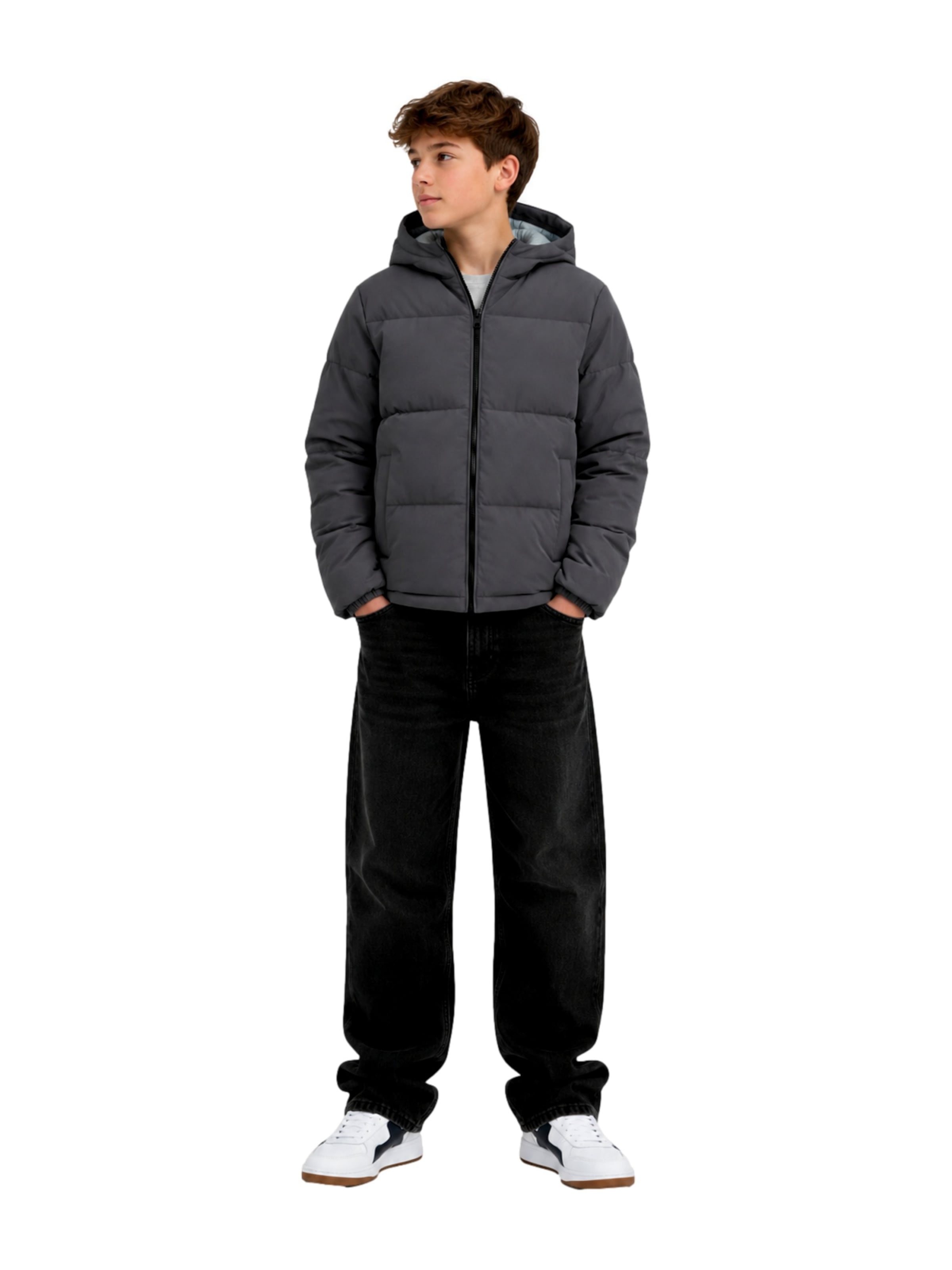 Jack & Jones Junior Winterjas 'Galaxy' in Grijs