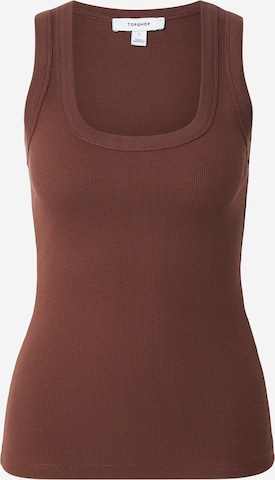 TOPSHOP Top 'HONEY' – hnědá: přední strana