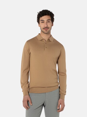 BENVENUTO Shirt 'ALDO' in Bruin: voorkant