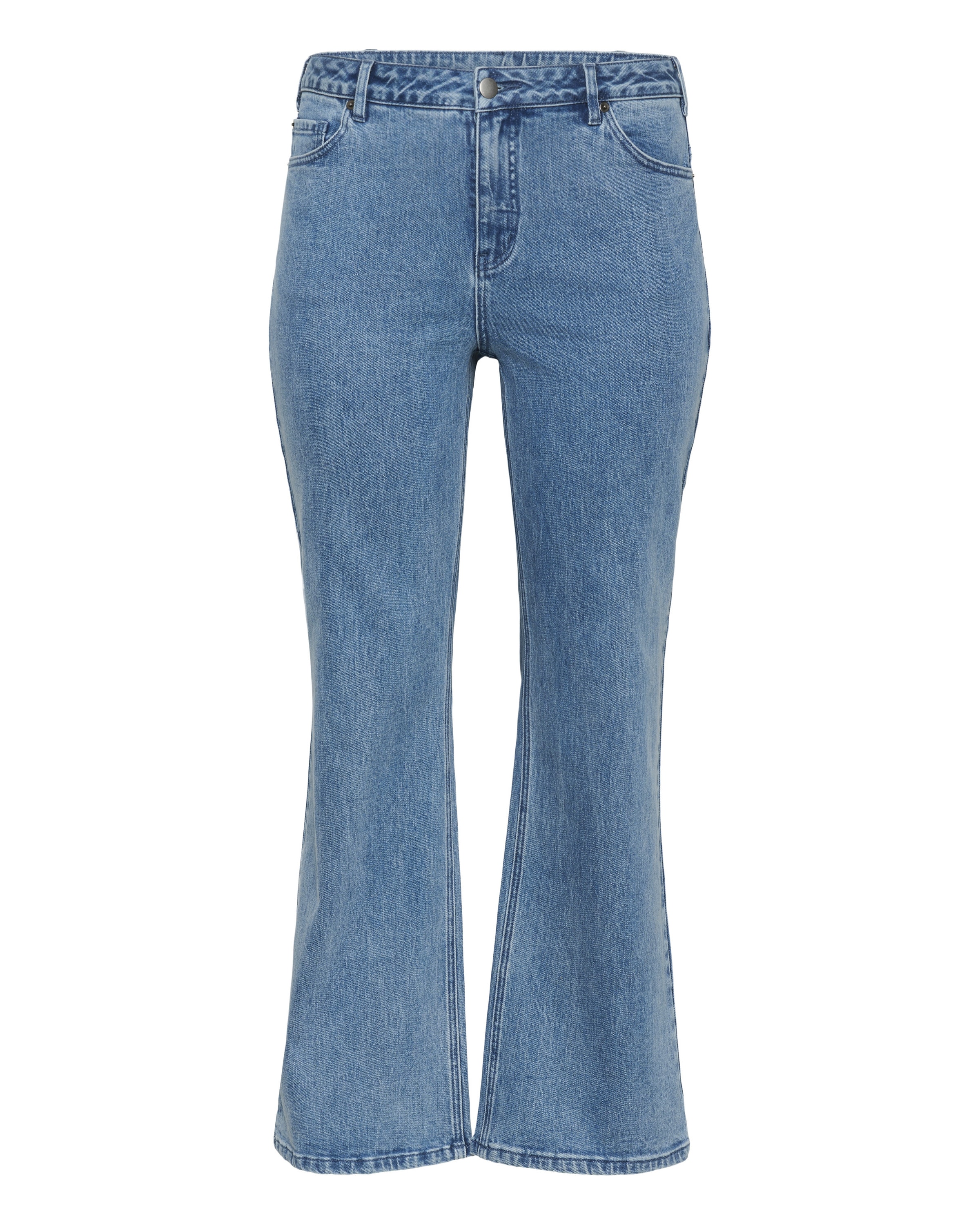 Coupe slim Jean 'KCflora' KAFFE CURVE en bleu : devant