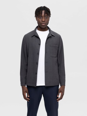 SELECTED HOMME Comfort fit Between-season jacket 'ROBERT' in Grey: front