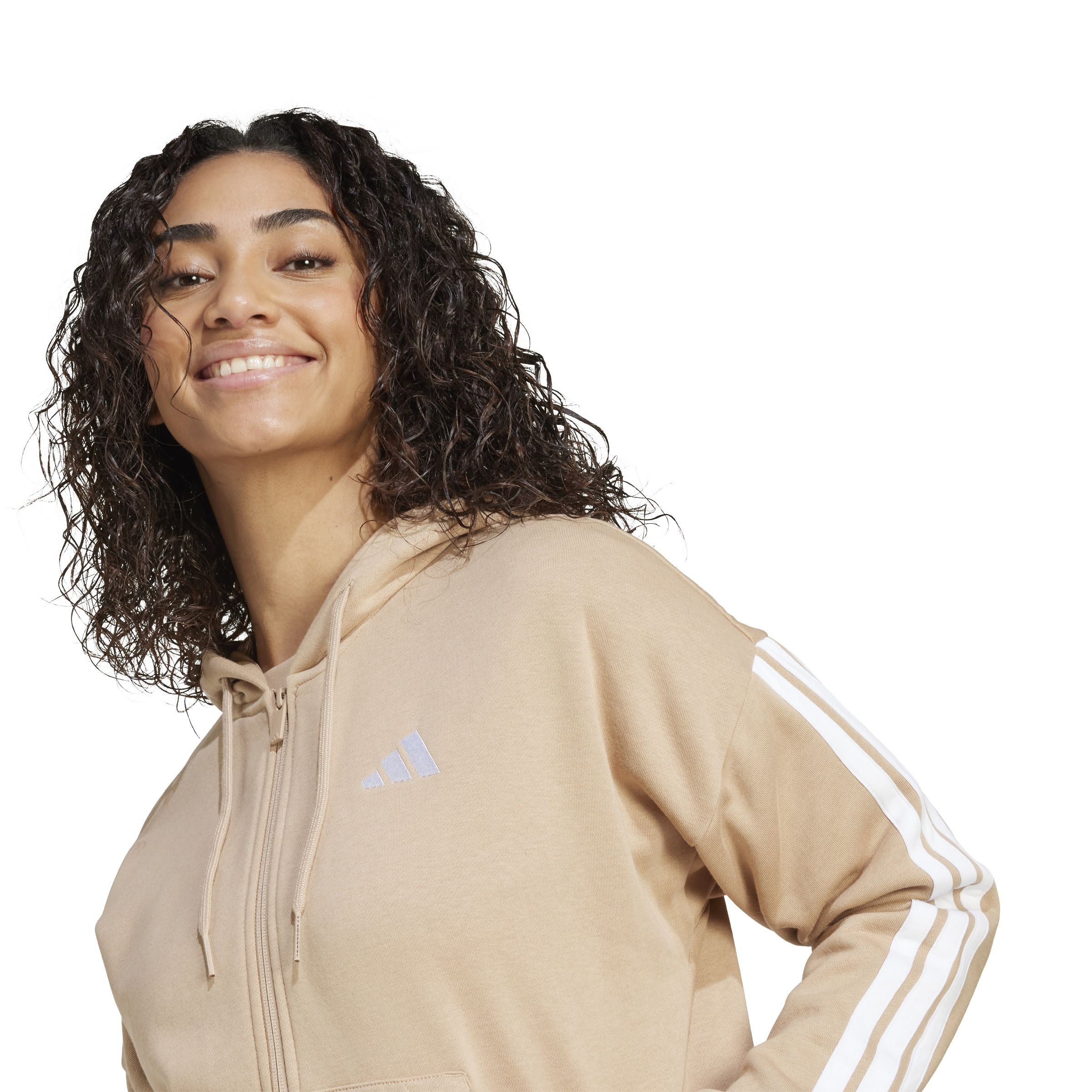 Giacca di felpa sportiva di ADIDAS SPORTSWEAR in beige