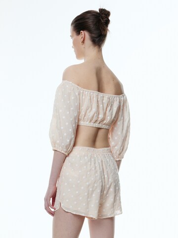 EDITED Bluse 'Nadda' (GOTS) in Beige