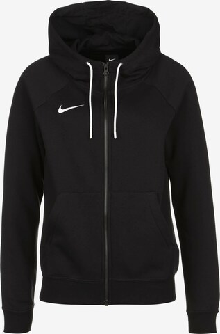 NIKE Athletic Zip-Up Hoodie in Black: front