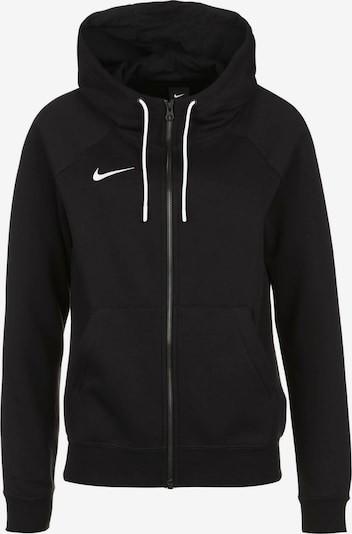 NIKE Athletic Zip-Up Hoodie in Black / White, Item view