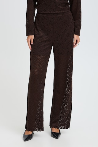 Fransa - Pierna ancha Pantalón 'AMELIA' en marrón: frente