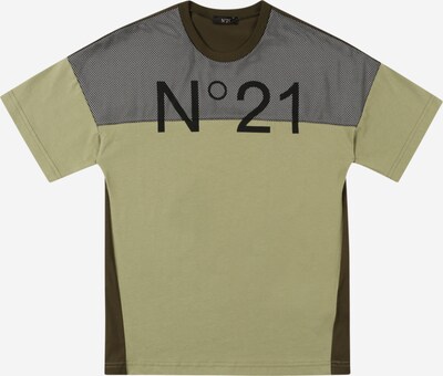 N°21 T-Shirt in khaki / tanne / schwarz / weiß, Produktansicht