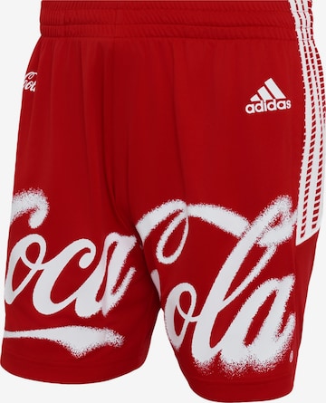 raudona ADIDAS ORIGINALS Standartinis Kelnės 'Coca Cola': priekis