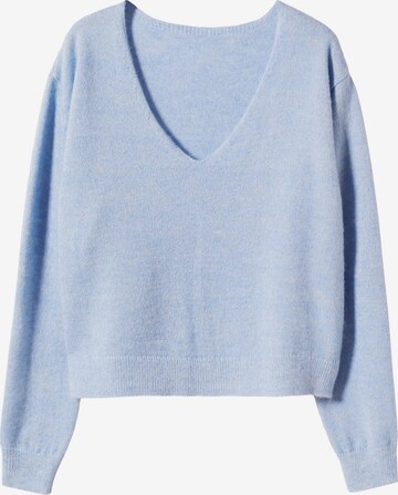 MANGO Sweter w kolorze niebieski: przód