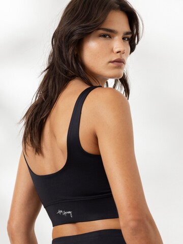Bustino Reggiseno sportivo 'Bustier Unicolor' di Hey Honey in nero