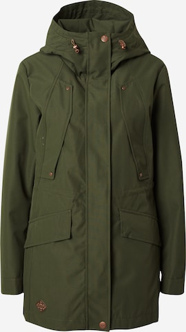 Parka mi-saison 'BEGONIA' Ragwear en vert : devant