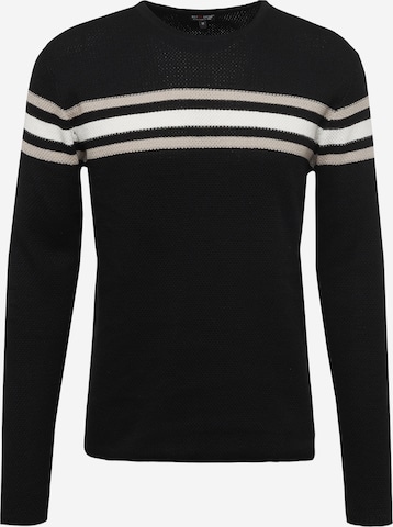 Key Largo Sweater 'BOOKING' in Black: front