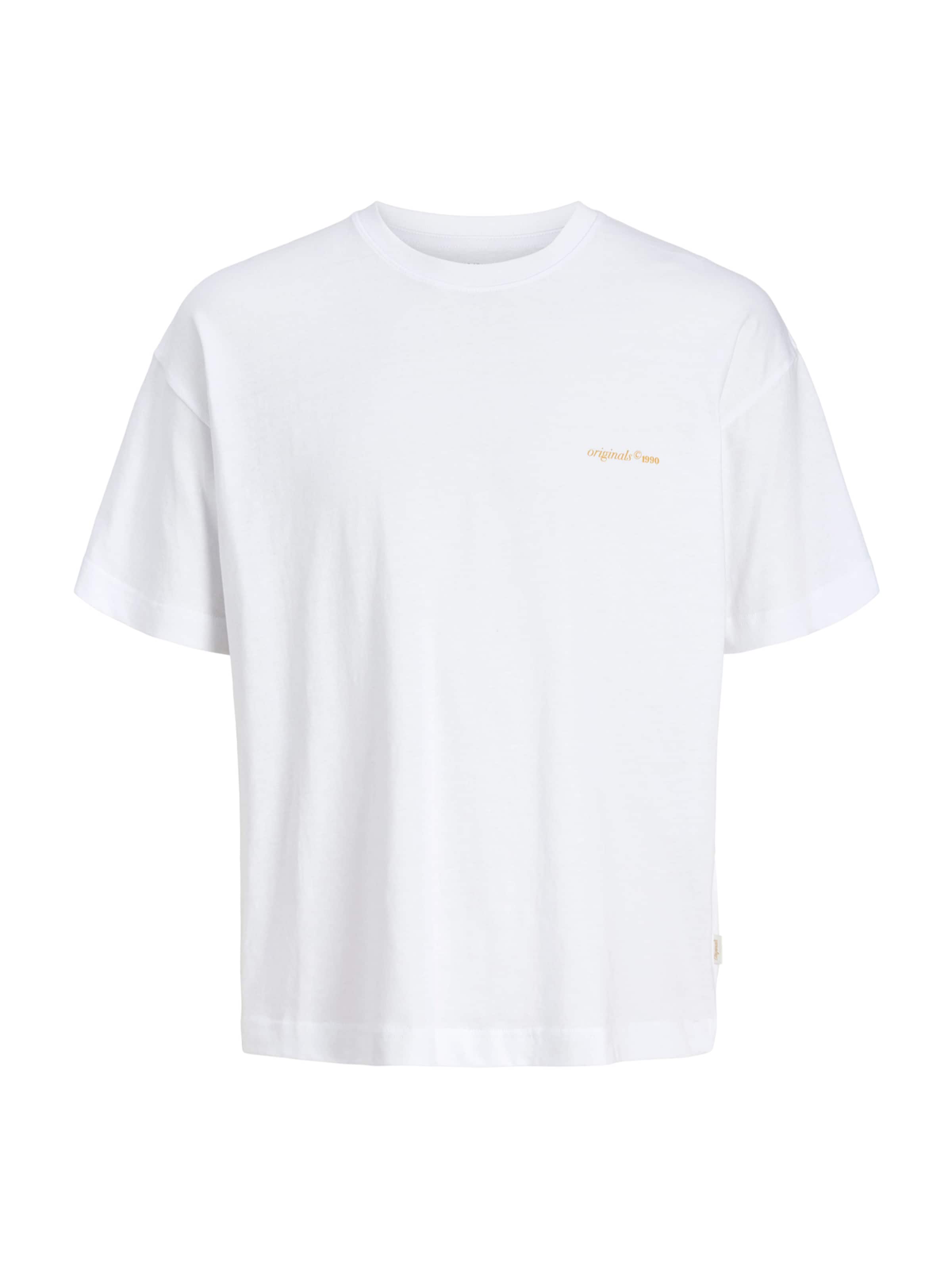 JACK & JONES Μπλουζάκι 'JORMONTAUK' σε γκρι / πορτοκαλί / λευκό, Άποψη προϊόντος