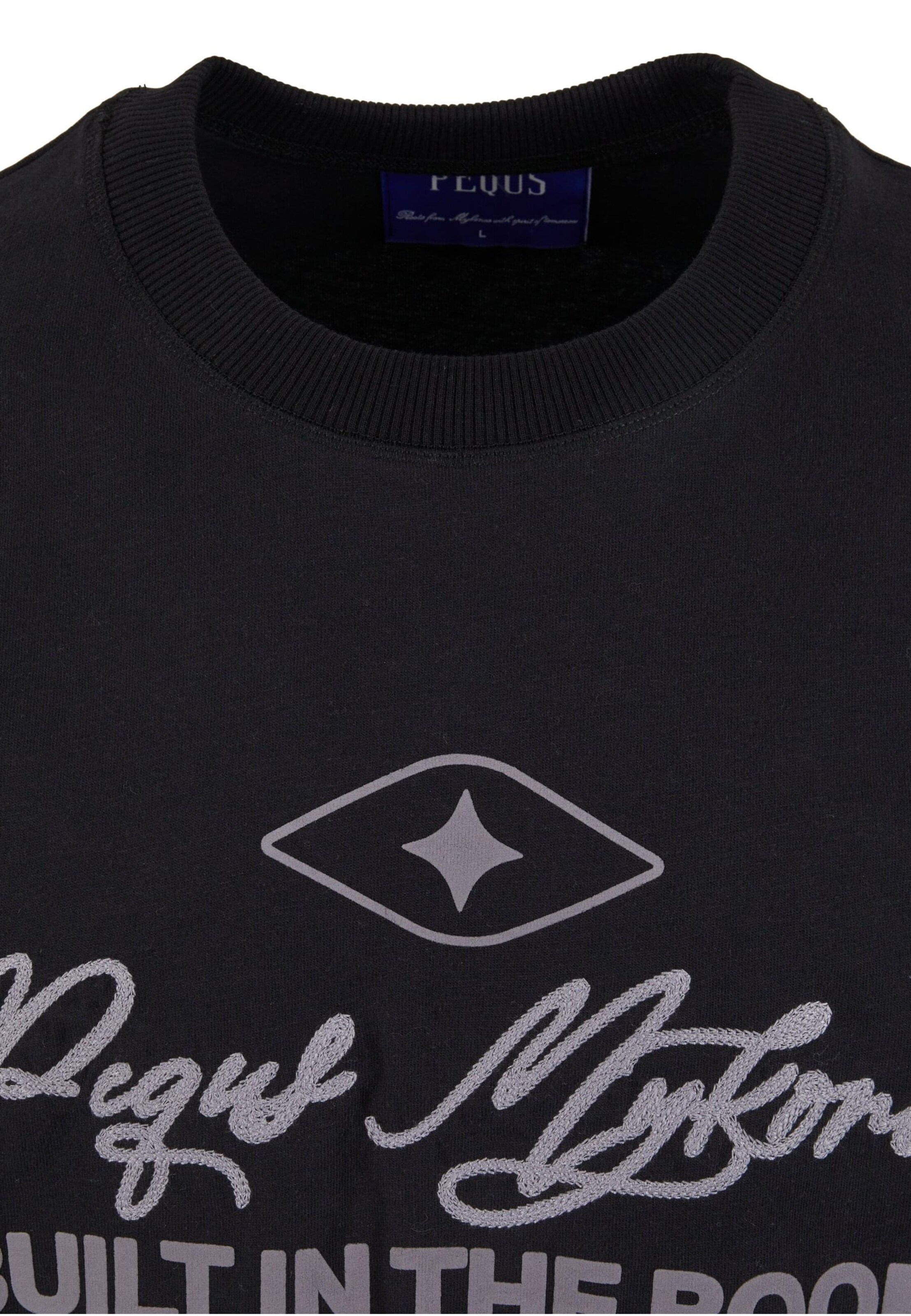 Pequs Tričko 'Built in the Boom' - Čierna