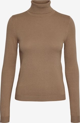 VERO MODA Pulover 'Happiness' | rjava barva: sprednja stran