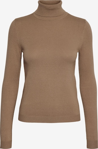 VERO MODA Sweater 'HAPPINESS' in Brown: front