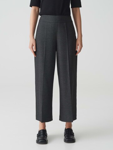 OPUS Regular Pleated Pants 'Misha' in Grey: front