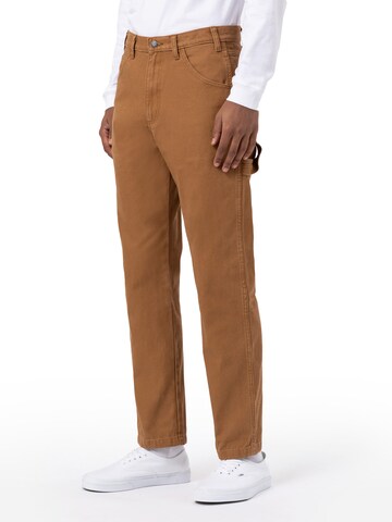DICKIES Loose fit Cargo trousers 'CARPENTER' in Brown: front