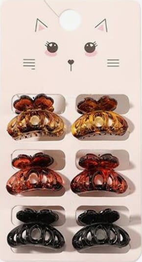 soho Hair accesoires Nakit za kosu 'SOHO Fika Mini Hair Clips' veličine 2.5 cm x 2.5 cm u bež, Pregled proizvoda