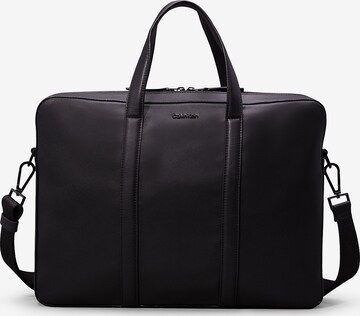 Sac d’ordinateur portable Calvin Klein en noir : devant