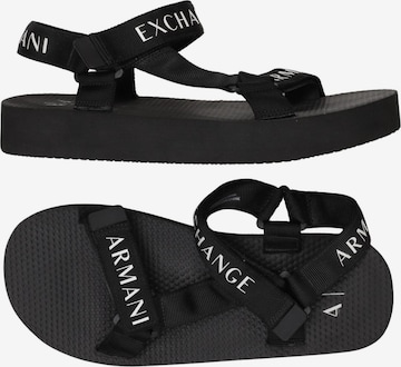 ARMANI EXCHANGE Sandalen 41 in Schwarz: Vorderseite