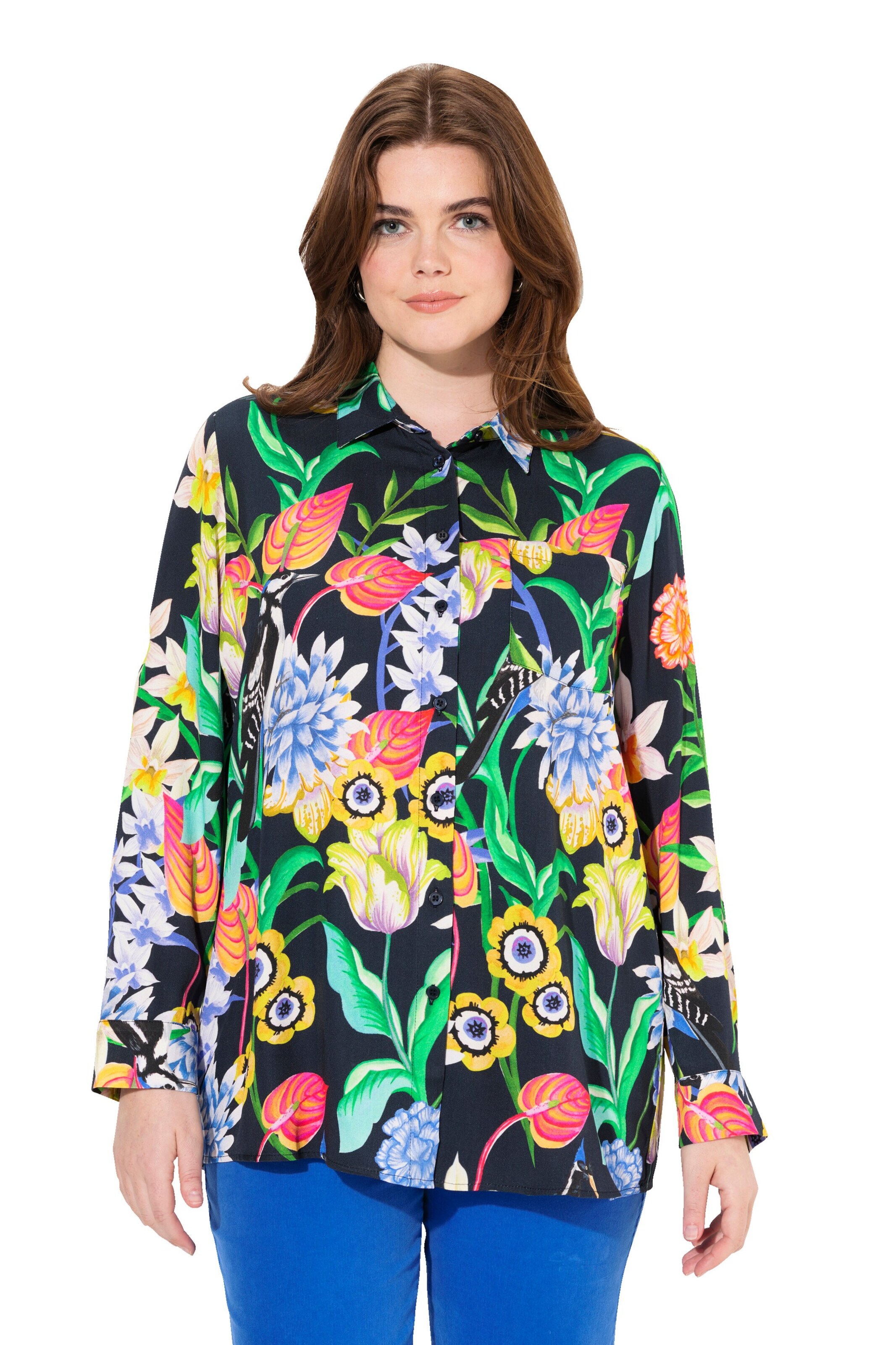 Ulla Popken Blouse in Blue: front