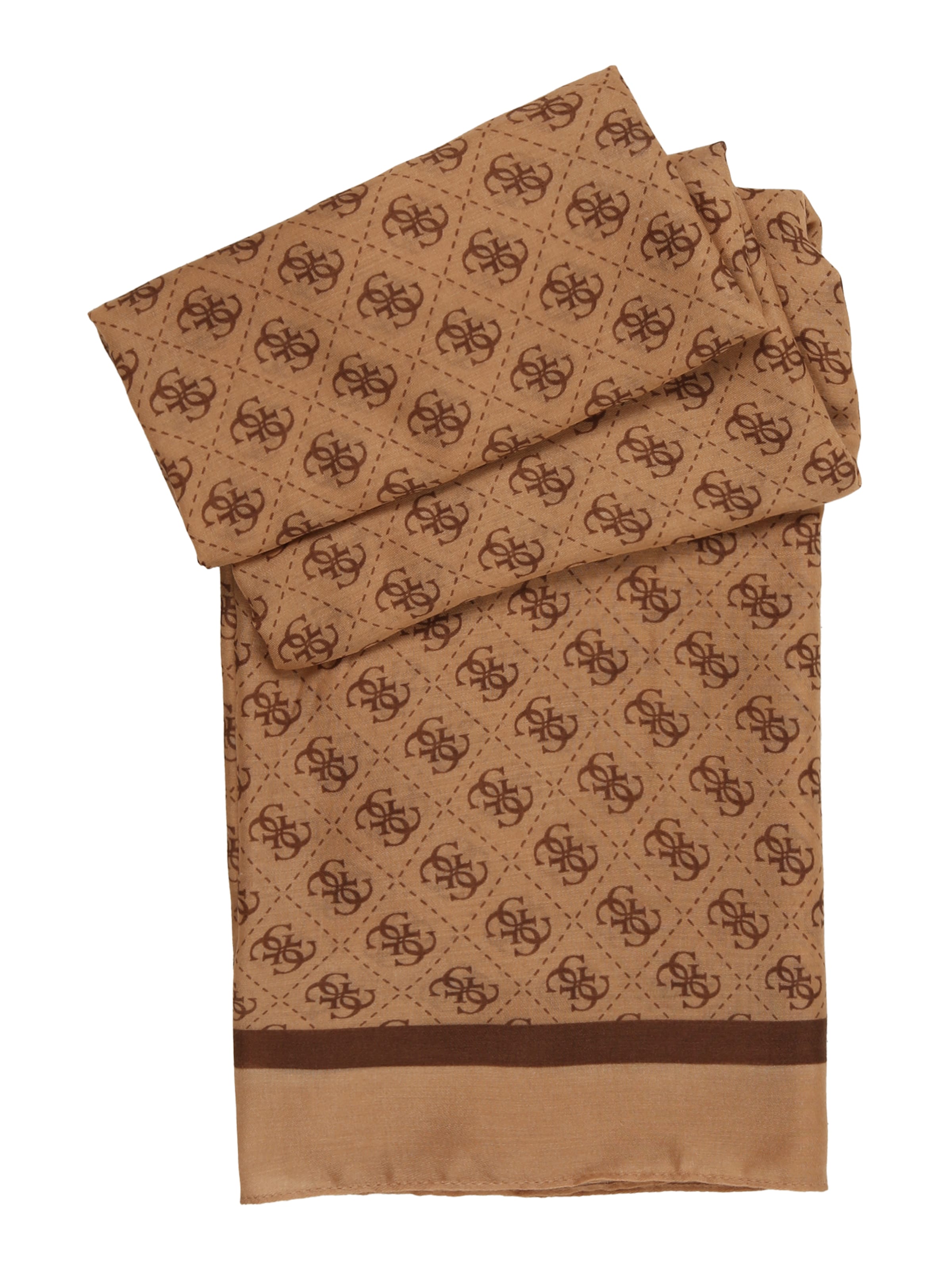 Fular 'KATYA SCARF 90X180' de la GUESS pe bej: față